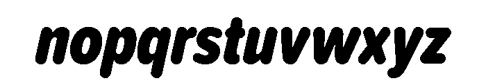 Proxima Soft Extra Condensed Black Italic Font LOWERCASE
