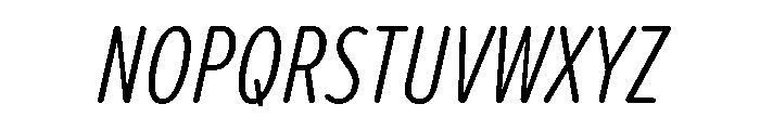 Proxima Soft Extra Condensed Light Italic Font UPPERCASE
