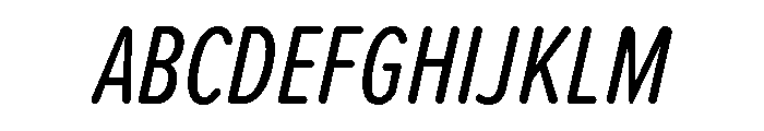 Proxima Soft Extra Condensed Regular Italic Font UPPERCASE