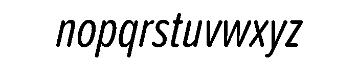 Proxima Soft Extra Condensed Regular Italic Font LOWERCASE