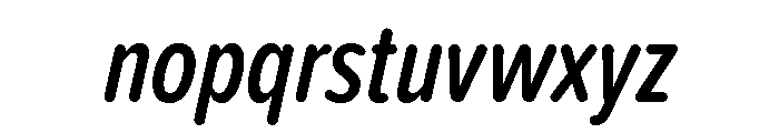 Proxima Soft Extra Condensed Semi Bold Italic Font LOWERCASE