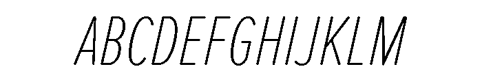 Proxima Soft Extra Condensed Thin Italic Font UPPERCASE