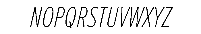 Proxima Soft Extra Condensed Thin Italic Font UPPERCASE