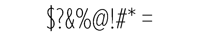 Proxima Soft Extra Condensed Thin Font OTHER CHARS