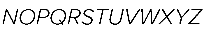 Proxima Soft Light Italic Font UPPERCASE