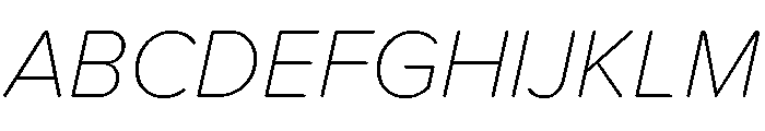 Proxima Soft Thin Italic Font UPPERCASE