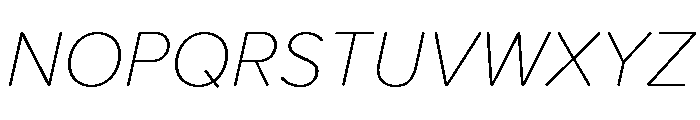 Proxima Soft Thin Italic Font UPPERCASE