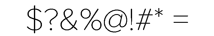 Proxima Soft Thin Font OTHER CHARS
