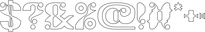 PSYCHE AND LOGOS-Hollow otf (400) Font OTHER CHARS
