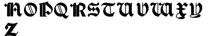 Psalter Gotisch Bold Regular Font UPPERCASE