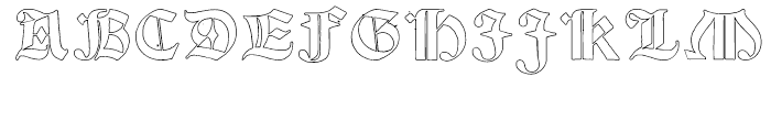 Psalter Gotisch Outline Regular Font UPPERCASE