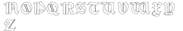 Psalter Gotisch Outline Regular Font UPPERCASE