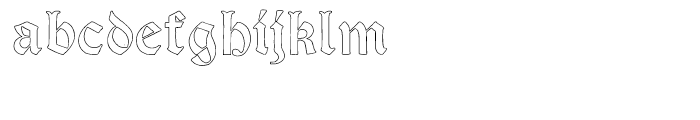 Psalter Gotisch Outline Regular Font LOWERCASE