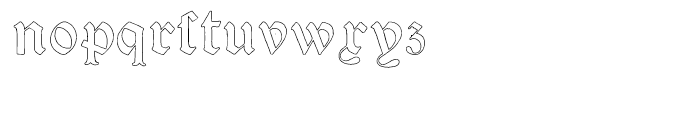 Psalter Gotisch Outline Regular Font LOWERCASE