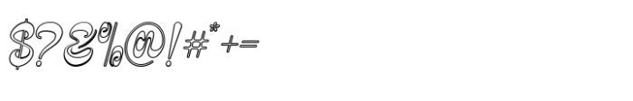 Psychodelic Outline Font OTHER CHARS