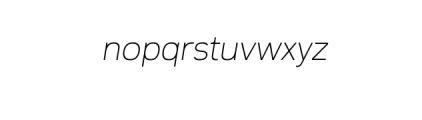 PT Gomo Thin Italic.otf Font LOWERCASE