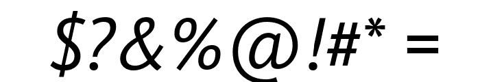PT Sans Italic Font OTHER CHARS