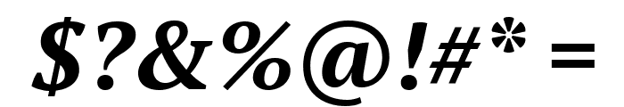 PT Serif Bold Italic Font OTHER CHARS