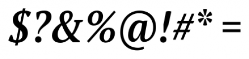 PT Serif Pro Narrow Demi Italic Font OTHER CHARS