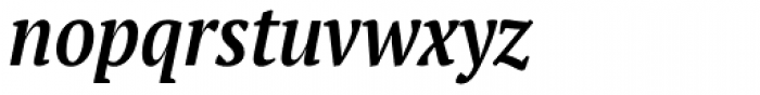 PT Serif Pro Narrow Demi Italic Font LOWERCASE