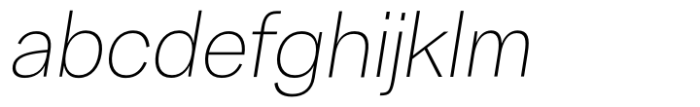 PTL Spekta Thin Oblique Font LOWERCASE