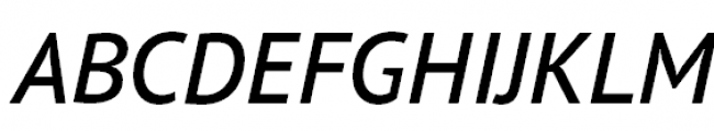 PT Sans Pro Demi Italic Font UPPERCASE
