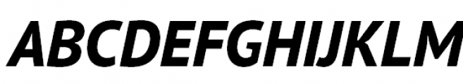 PT Sans Pro Extra Bold Italic Font UPPERCASE
