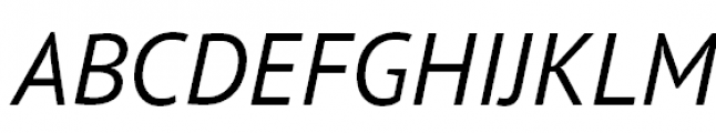 PT Sans Pro Italic Font UPPERCASE