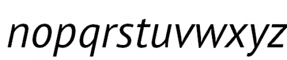 PT Sans Pro Italic Font LOWERCASE