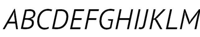 PT Sans Pro Light Italic Font UPPERCASE