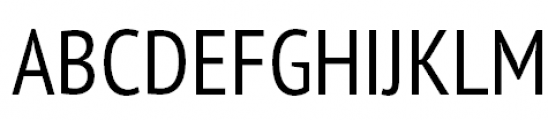PT Sans Pro Narrow Regular Font UPPERCASE