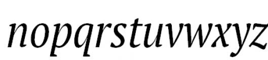 PT Serif Pro Narrow Book Italic Font LOWERCASE