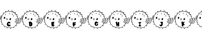 Pufferfish Font UPPERCASE