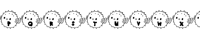 Pufferfish Font UPPERCASE