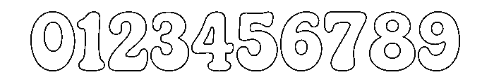 Puffora Bold Outline Font OTHER CHARS