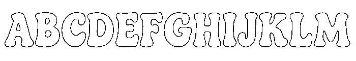 Puffora Bold Outline Font UPPERCASE