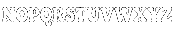 Puffora Bold Outline Font UPPERCASE