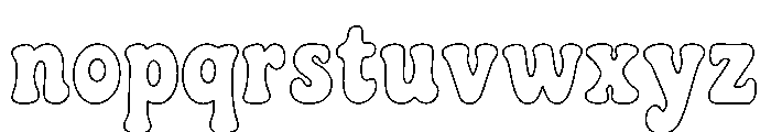 Puffora Bold Outline Font LOWERCASE