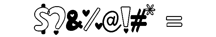 Puffy Love Style Font OTHER CHARS