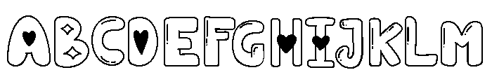 Puffy Love Style Font UPPERCASE