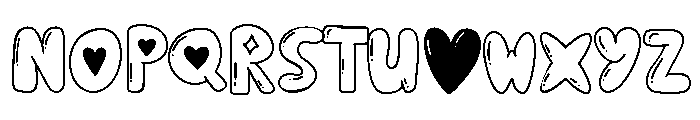 Puffy Love Style Font UPPERCASE