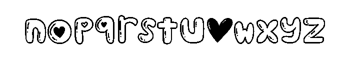 Puffy Love Style Font LOWERCASE