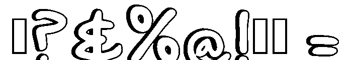 Puffy Outline Regular Font OTHER CHARS