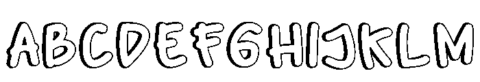 Puffy Outline Regular FONT