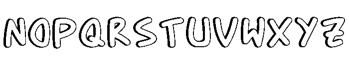 Puffy Outline Regular Font LOWERCASE