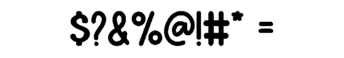 Puffy Parade Regular Font OTHER CHARS