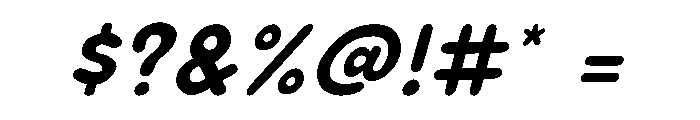 Puffy Soda Italic Font OTHER CHARS
