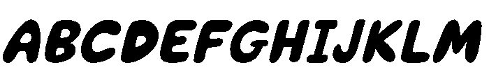 Puffy Soda Italic Font UPPERCASE