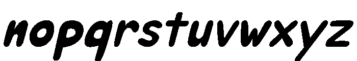 Puffy Soda Italic Font LOWERCASE
