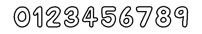 Puffy Soda Outline Font OTHER CHARS